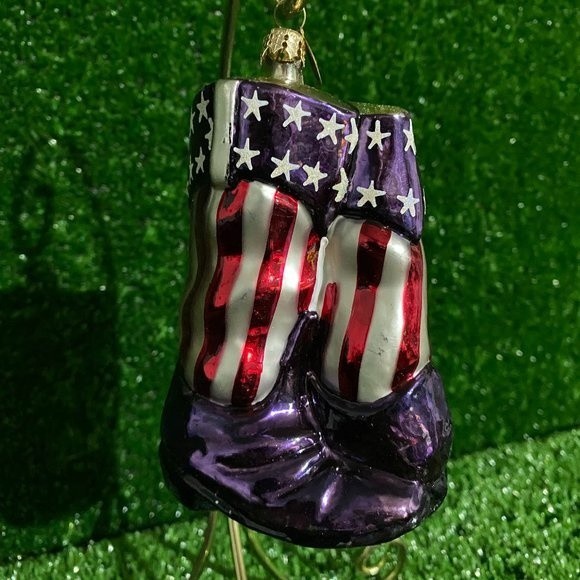Christopher Radko Western Boot Ornament Red White and Blue, about 5.5 inches - Picture 1 of 7